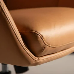 Fotel obrotowy jasnobrązowy DELUXO