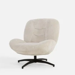 Fotel obrotowy retro beżowy DIAMANTU