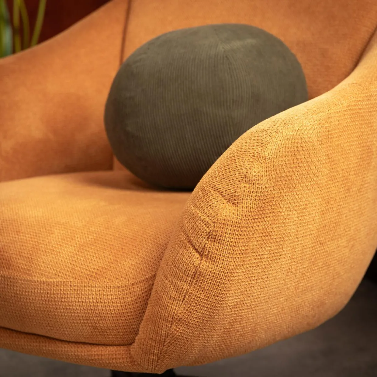 Fotel obrotowy żółty LOMERO