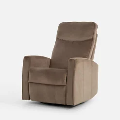 Fotel obrotowy z funkcją relaks beżowy LUTTIN