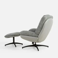 Fotel obrotowy z podnóżkiem szary DITTIF