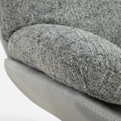 Fotel obrotowy z podnóżkiem szary DITTIF