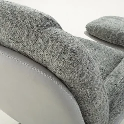 Fotel obrotowy z podnóżkiem szary DITTIF