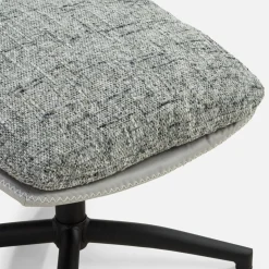 Fotel obrotowy z podnóżkiem szary DITTIF