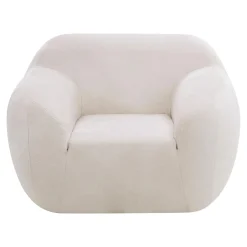 Fotel obły kremowy MELA