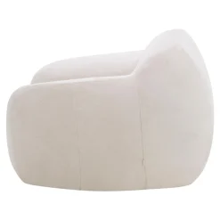 Fotel obły kremowy MELA