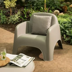 Fotel ogrodowy szary ULVI