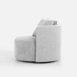 Fotel okrągły obrotowy SEBREZE szary