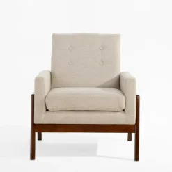 Fotel retro beżowy MIATU