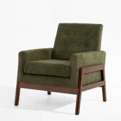 Fotel retro ciemnozielony MIATU