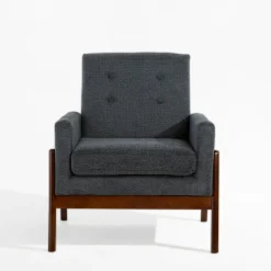 Fotel retro niebieski MIATU