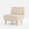 Fotel rozkładany beżowy LAVILLA