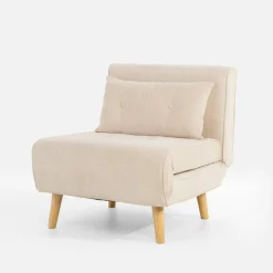 Fotel rozkładany beżowy LAVILLA