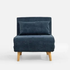 Fotel rozkładany granatowy LAVILLA