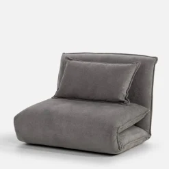 Fotel rozkładany szary LAIPE