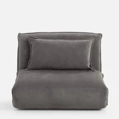 Fotel rozkładany szary LAIPE