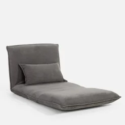 Fotel rozkładany szary LAIPE