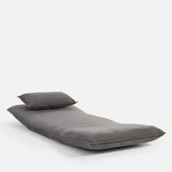 Fotel rozkładany szary LAIPE