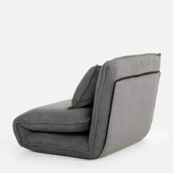 Fotel rozkładany szary LAIPE