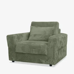 Fotel sztruksowy zielony NOEMI