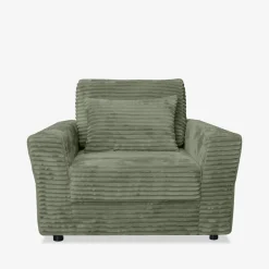 Fotel sztruksowy zielony NOEMI
