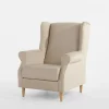 Fotel uszak jasnobeżowy SERENA