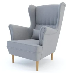 Fotel uszak jasnoszary VENUS