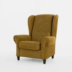 Fotel uszak żółty KING