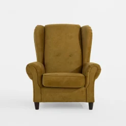 Fotel uszak żółty KING