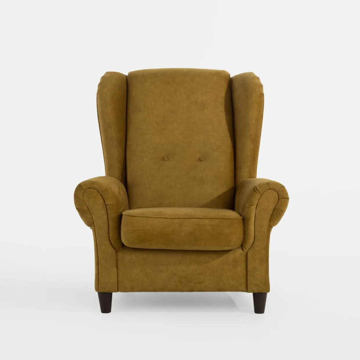 Fotel uszak żółty KING