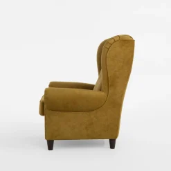 Fotel uszak żółty KING