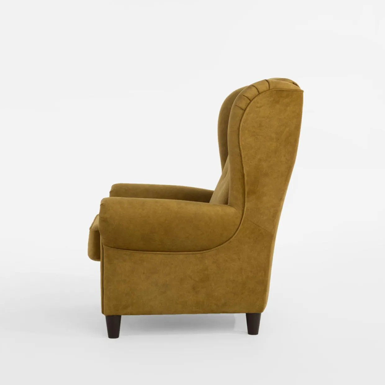 Fotel uszak żółty KING