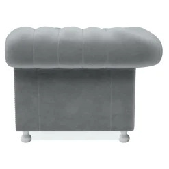 Fotel welurowy szary CHESTER