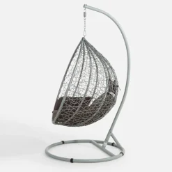 Fotel wiszący WIERI z ciemnoszarym siedziskiem