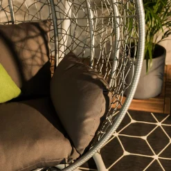 Fotel wiszący WIERI z ciemnoszarym siedziskiem