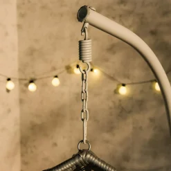 Fotel wiszący WIERI z ciemnoszarym siedziskiem