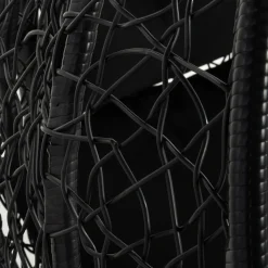 Fotel wiszący WIERI z czarnym siedziskiem