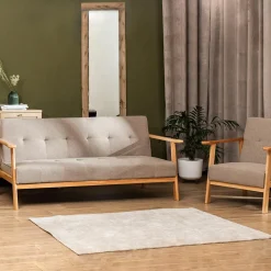 Fotel wypoczynkowy beżowy ZODEL