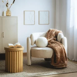 Fotel wypoczynkowy beżowy MAFELE