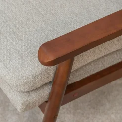 Fotel wypoczynkowy beżowy CROXTA