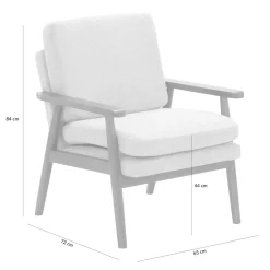 Fotel wypoczynkowy beżowy CROXTA