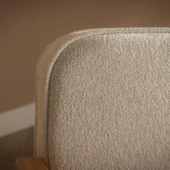 Fotel wypoczynkowy beżowy z plecionką wiedeńską ZELMO