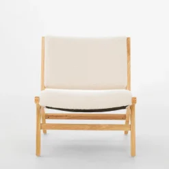 Fotel wypoczynkowy boucle beżowy STARKINI