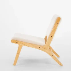 Fotel wypoczynkowy boucle beżowy STARKINI