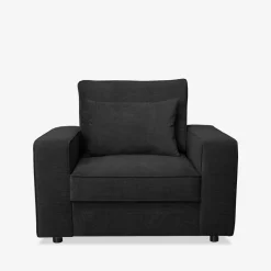 Fotel wypoczynkowy czarny MARKOS