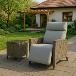 Fotel wypoczynkowy do ogrodu SOTTO brązowy