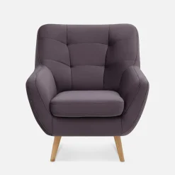 Fotel wypoczynkowy fioletowy SCANDI