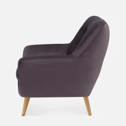Fotel wypoczynkowy fioletowy SCANDI