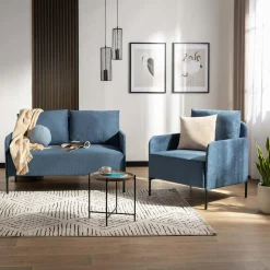 Fotel wypoczynkowy MANILI niebieski