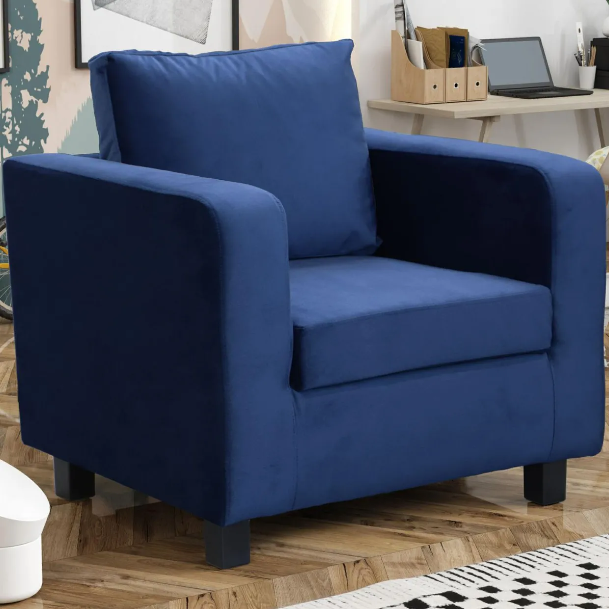 Fotel wypoczynkowy MINI MAX I granatowy